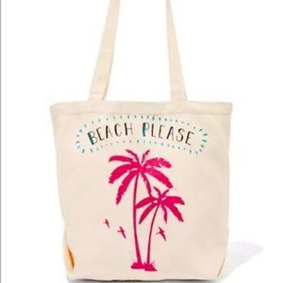 New York & Company - Canvas “Beach Please” Tote Bag - Picture 5 of 5